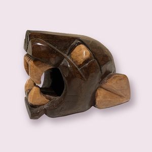 Hand-carved Folk Art Wooden Jaguar